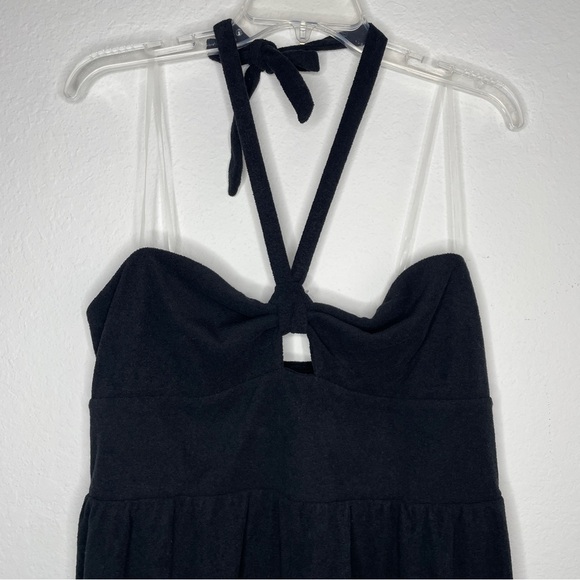 NWT Wild Fable Black Towel Terry Cloth Romper Halter Size XL - Picture 3 of 11